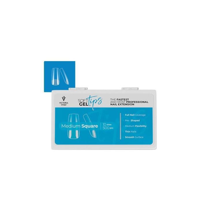 Soft Gel Tips Medium Square 500 Piezas Victoria Vynn