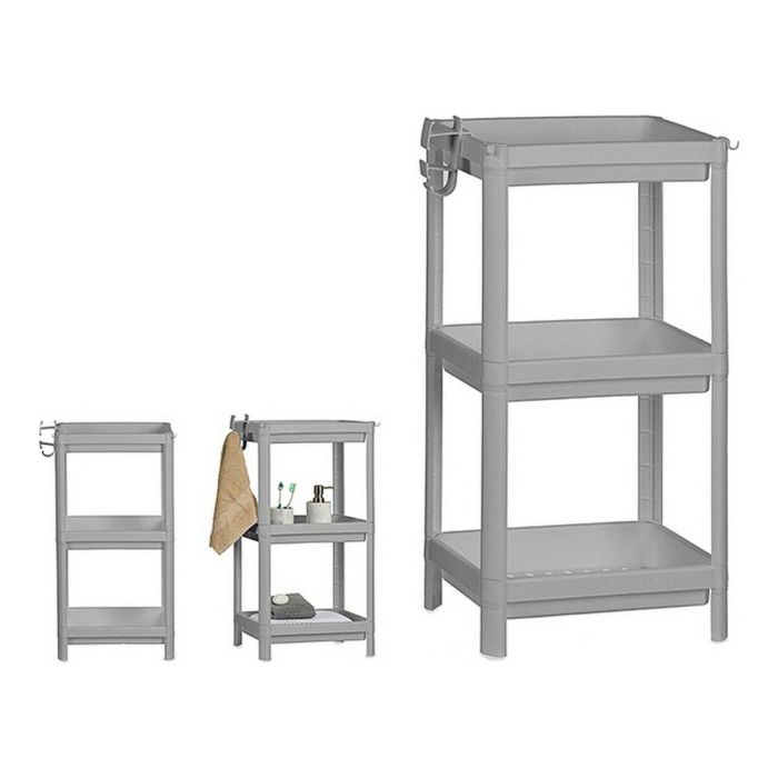 Estantería de Baño Berilo Gris 35,5 x 70,5 x 23 cm 23 x 70,5 x 35,5 cm 1