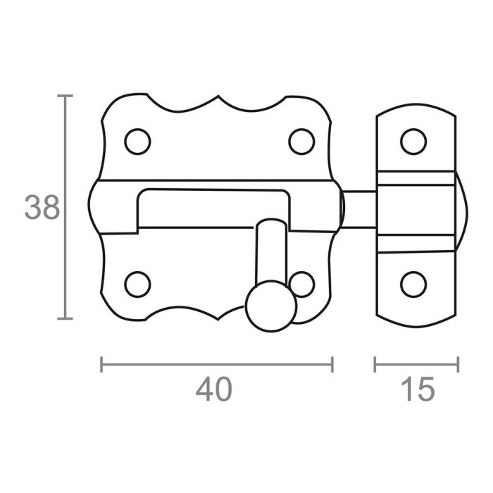 Edm Pasador Ps01 Hierro Niquelado 40 mm 3