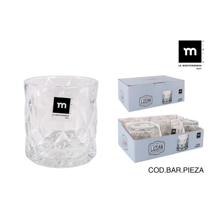La Mediterranea Vaso Lusan 350 cc – Vaso de Agua y Bebidas Reutilizable Ø 8.7 x 9.3 cm (48 Unidades)