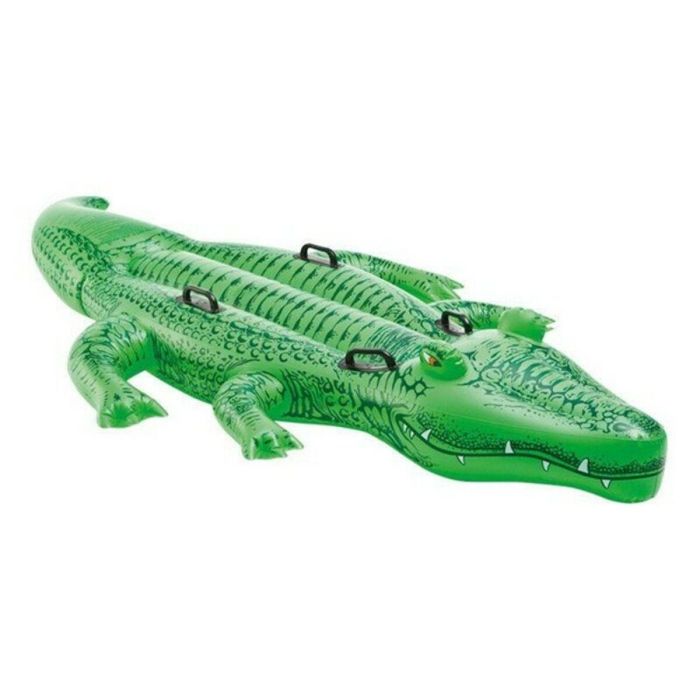 Intex Cocodrilo Inflable Gigante para Montar, Flotador de Piscina 193 cm para Niños +3 Años 1