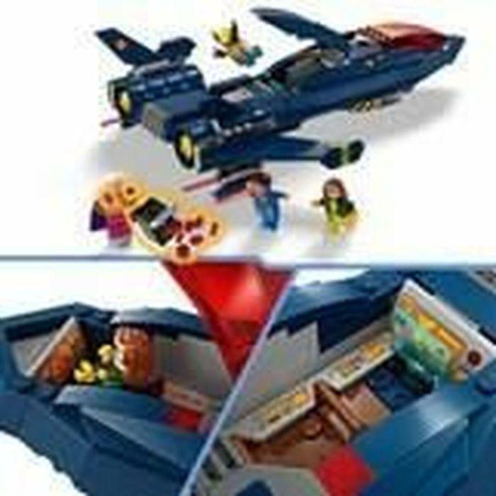 LEGO 76281 Marvel The X-Men's X-Jet, Avión de Juguete, Caza con Minifiguras de Superhéroe: Wolverine 4