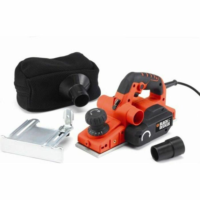 Black+Decker Cepillo Eléctrico KW750K-QS 750W, 16000 RPM, Profundidad de Corte 2mm, 12 Posiciones