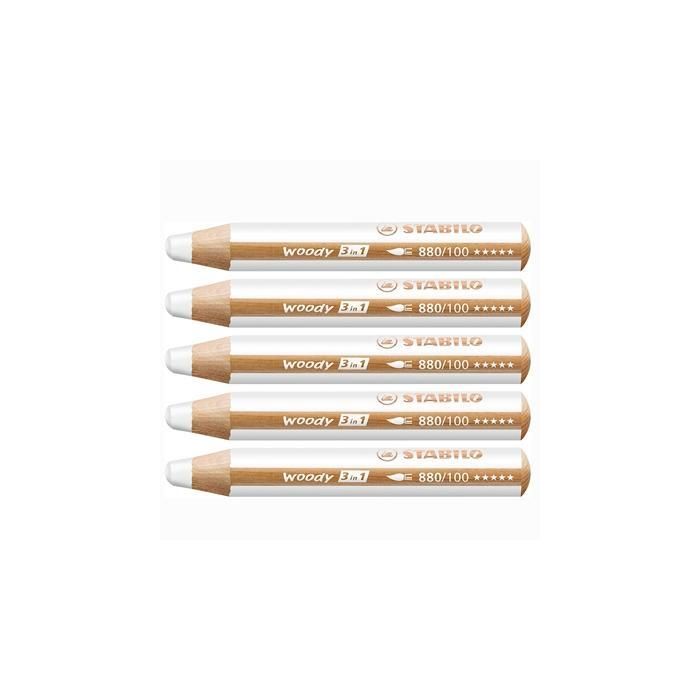 Stabilo Lápices De Colores Woody 3 En 1 Blanco Estuche 5 Ud Stabilo Lápices De Colores Woody 3 En 1 Blanco Estuche 5 Ud