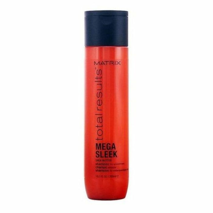 Matrix Total Results Mega Sleek Champú Antiencrespamiento y Suavizante para Cabello Dañado y Rebelde con Ceramidas y Karité 300 ml