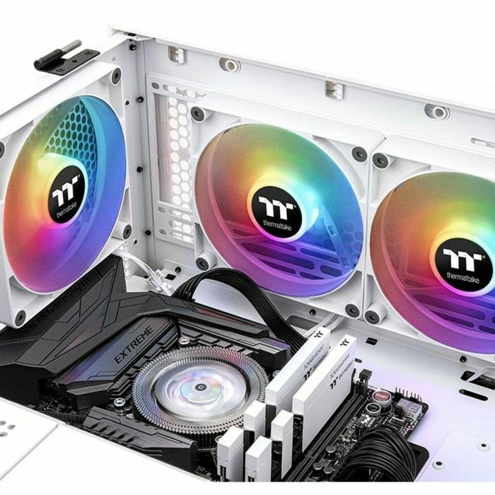 Thermaltake TT CT140 ARGB Sync Ventilador de 140mm para Carcasa PC, 1500 RPM, 77.37 CFM, Blanco (2 Unidades) 4 Thermaltake TT CT140 ARGB Sync Ventilador de 140mm para Carcasa PC, 1500 RPM, 77.37 CFM, Blanco (2 Unidades) 4