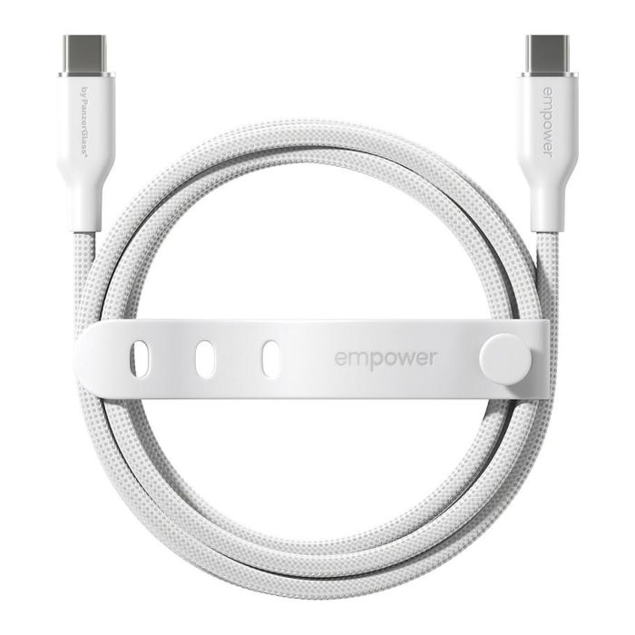 PanzerGlass empower by Racing Cable USB-C a USB-C 60W 2 Metros Blanco, 100% Poliéster Reciclado, Certificado GRS 3 PanzerGlass empower by Racing Cable USB-C a USB-C 60W 2 Metros Blanco, 100% Poliéster Reciclado, Certificado GRS 3