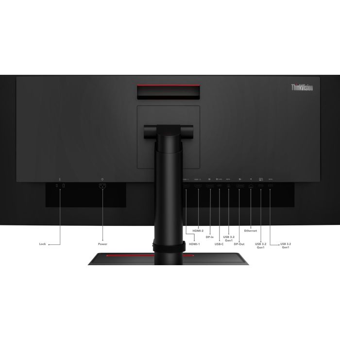 Lenovo Monitor ThinkVision P34w-20 34" UWQHD IPS Curvo 4ms 60Hz USB-C HDMI DP Negro 4
