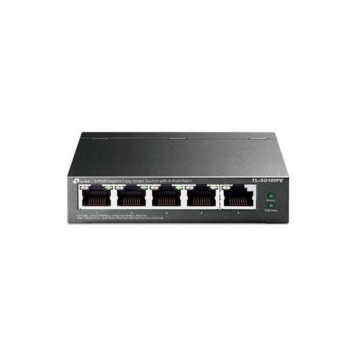 TP-Link TL-SG105PE Switch Gigabit Easy Smart 5 Puertos (4 PoE+ 65W) para Cámaras IP, Puntos Acceso y Teléfonos IP. Carcasa Metálica. TP-Link TL-SG105PE Switch Gigabit Easy Smart 5 Puertos (4 PoE+ 65W) para Cámaras IP, Puntos Acceso y Teléfonos IP. Carcasa Metálica.