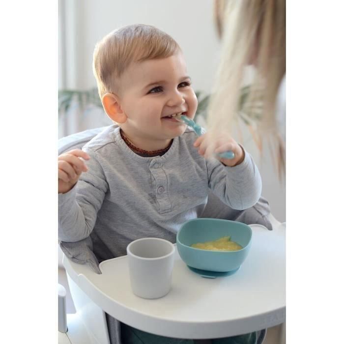 Beaba Vajilla y Juego de Comida de Silicona 4 Piezas: Plato y Cuenco con Ventosa, Vaso y Cuchara para Bebé 2ª Edad - Jungle 2 Beaba Vajilla y Juego de Comida de Silicona 4 Piezas: Plato y Cuenco con Ventosa, Vaso y Cuchara para Bebé 2ª Edad - Jungle 2