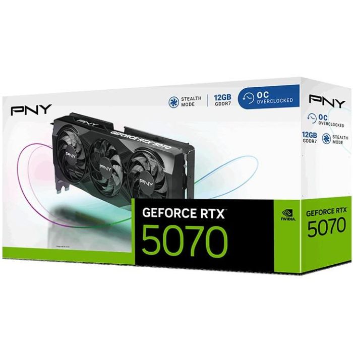 PNY PNY0751492794464 Tarjeta Gráfica GEFORCE RTX™ 5070 12GB OC 7 PNY PNY0751492794464 Tarjeta Gráfica GEFORCE RTX™ 5070 12GB OC 7
