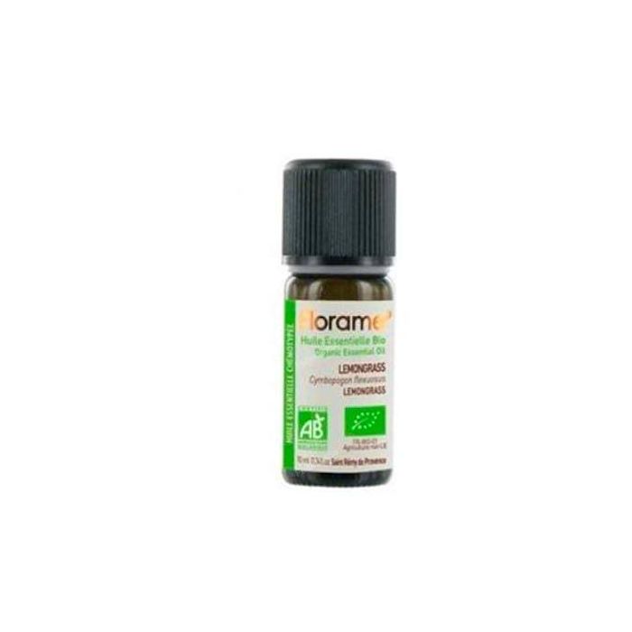 FLORAME Aceite Esencial Lemongrass 10 ml – Certificado AB Ecocert – Tonificante y calmante