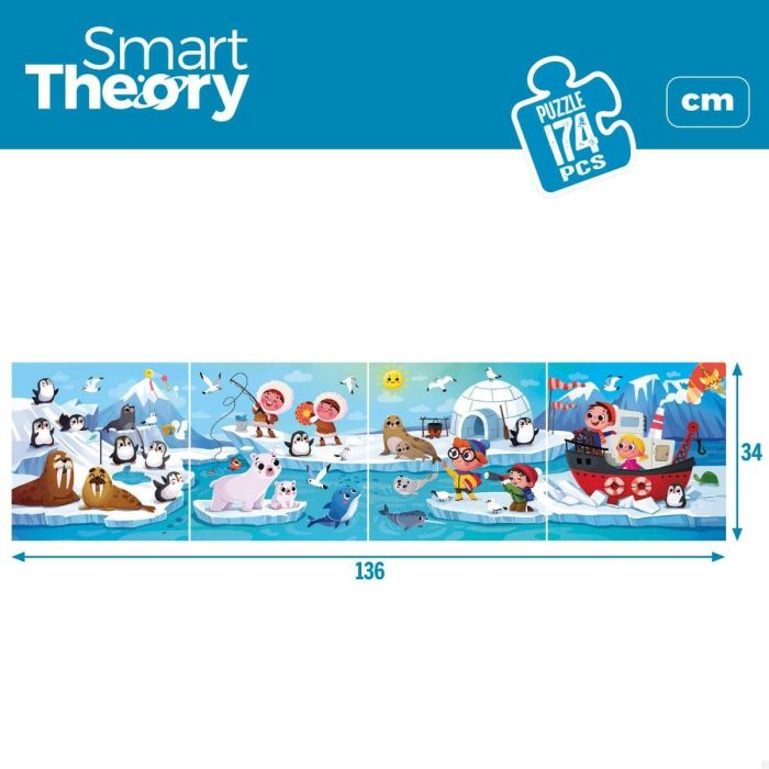 Puzzle Infantil Colorbaby Artic 4 en 1 174 Piezas 136 x 34 cm (6 Unidades) 2