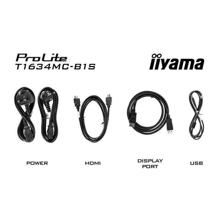 IIYAMA T1634MC-B1S Monitor Táctil 15.6" Full HD IPS LED HDMI DisplayPort VGA 14