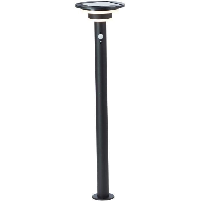 Poste de exterior - BRILLIANT - GARVINA - LED y solar - Detector de movimiento - Acero inoxidable y plástico - 4 W - Negro Poste de exterior - BRILLIANT - GARVINA - LED y solar - Detector de movimiento - Acero inoxidable y plástico - 4 W - Negro