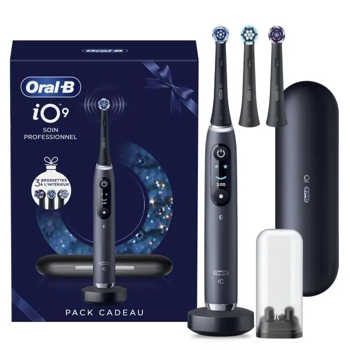 Oral-B 0RA8006530069199 iO 9 Edición Navidad Cepillo de dientes eléctrico conectado Negro Movimiento oscilante-rotatorio 1