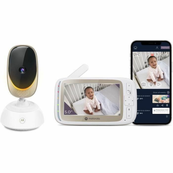 Motorola Baby VM85 Videoteléfono Conectado para Bebés con Audio Bidireccional, Detección de Movimiento y Sonido, Visión Nocturna 1