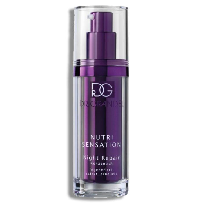 Dr Grandel Nutri Sensation Night Repair. Concentrado Regenerador Noche Rostro y Cuello con Lipopéptidos y Aceite de Frambuesa.