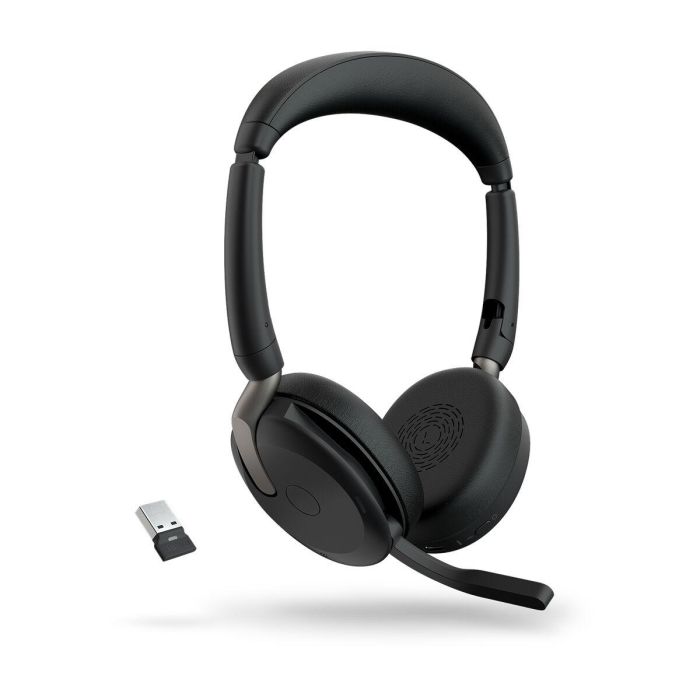 Auriculares Bluetooth con Micrófono Jabra Evolve2 65 Flex Negro 1 Auriculares Bluetooth con Micrófono Jabra Evolve2 65 Flex Negro 1