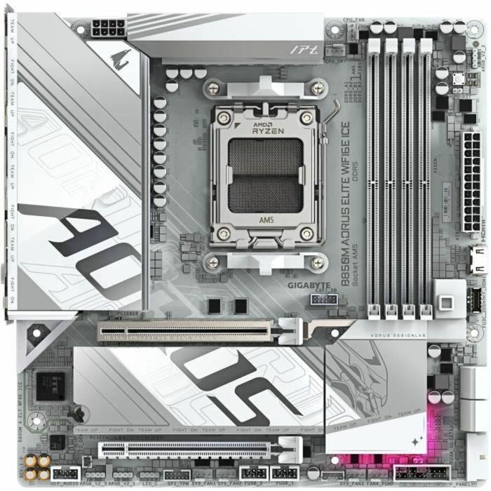 Gigabyte B850M AORUS ELITE WIFI6E ICE Placa Base - AMD Ryzen 9000, DDR5 8200MHz, WiFi 7, USB 3.2 Gen 2, 9MB85MEI6-00-G10 27 Gigabyte B850M AORUS ELITE WIFI6E ICE Placa Base - AMD Ryzen 9000, DDR5 8200MHz, WiFi 7, USB 3.2 Gen 2, 9MB85MEI6-00-G10 27
