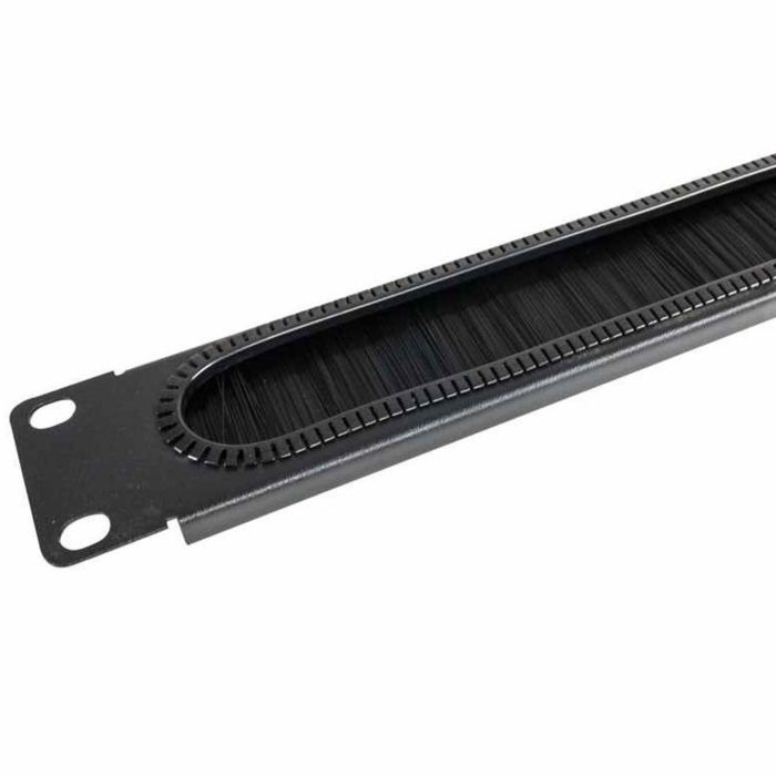 Wp European Cabling Solution Panel Pasacable Entrada Cables Con Cepillo, Horizontal 19", 483x44mm, Negro RAL 9005