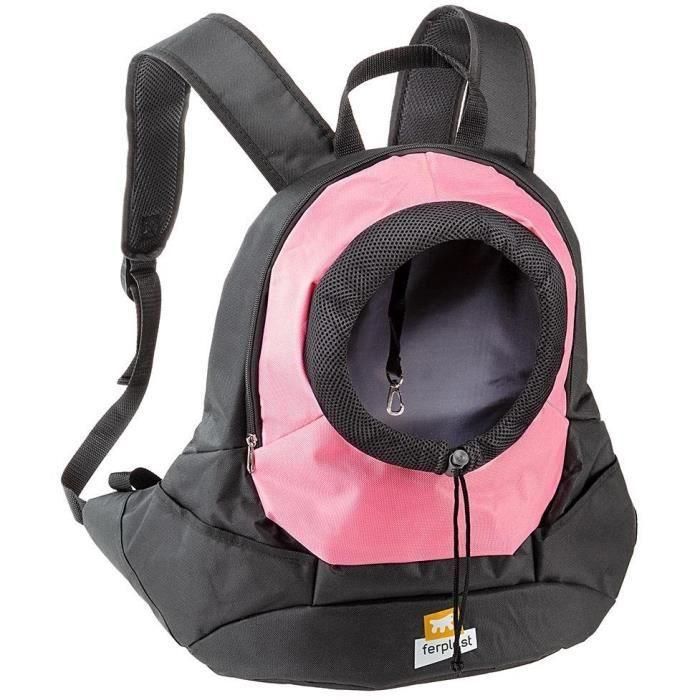 Ferplast FER8010690175317 Mochila para perros Kangoo Grande, hasta 8 kg, Rosa