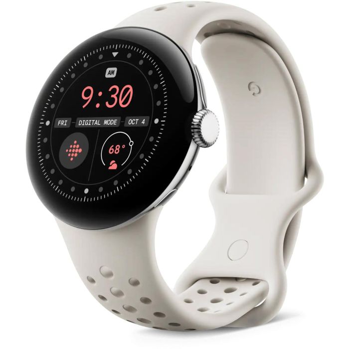 Google Pixel Watch 3 (45mm). Active Sport Band. Procelain. S 1