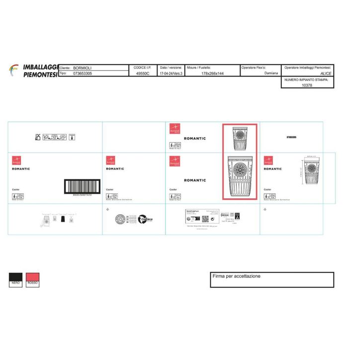 Vaso Alto Vidrio Romantic Bormioli Rocco 47,5 cL (6 Unidades)