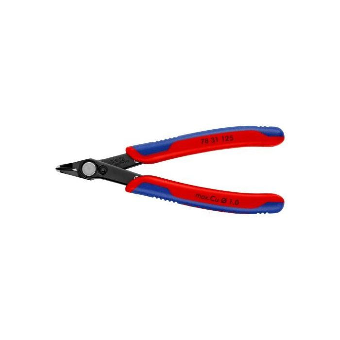 Knipex 78 31 125 Alicate Diagonal de Corte Electronic-Super-Knips 125mm para Electrónica, Acero 60HRC, Mandíbula 1.25cm