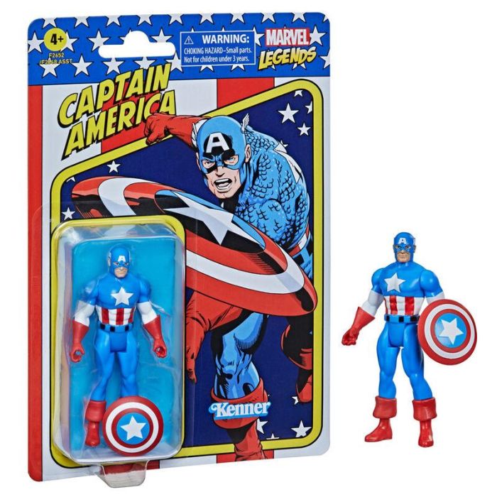 Hasbro F2652 Figura Marvel Legends Retro Capitán América Colección Retro 375 9.5 cm articulada y detallada 1 Hasbro F2652 Figura Marvel Legends Retro Capitán América Colección Retro 375 9.5 cm articulada y detallada 1