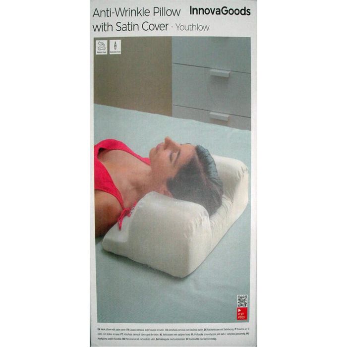 Almohada Cervical Antiarrugas con Funda de Satén Youthlow InnovaGoods 16 Almohada Cervical Antiarrugas con Funda de Satén Youthlow InnovaGoods 16