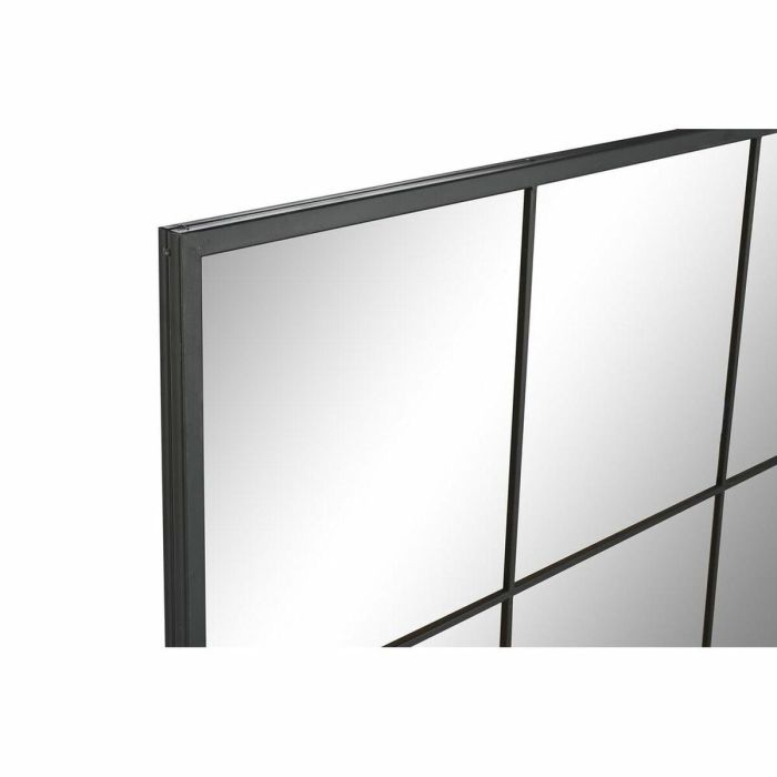Espejo de pared DKD Home Decor Negro Cristal Hierro Espejo Ventana 90 x 1 x 120 cm 90 x 1,8 x 120 cm 3