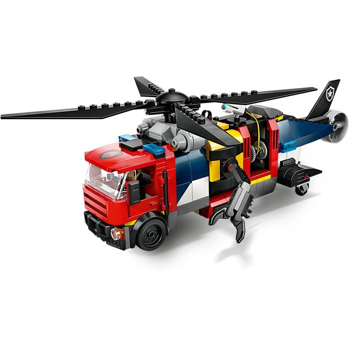 LEGO 60462 City Set de Construcción: Helicóptero, Camión de Bomberos y Submarino Modular - Juguete Infantil 7+ Años 4