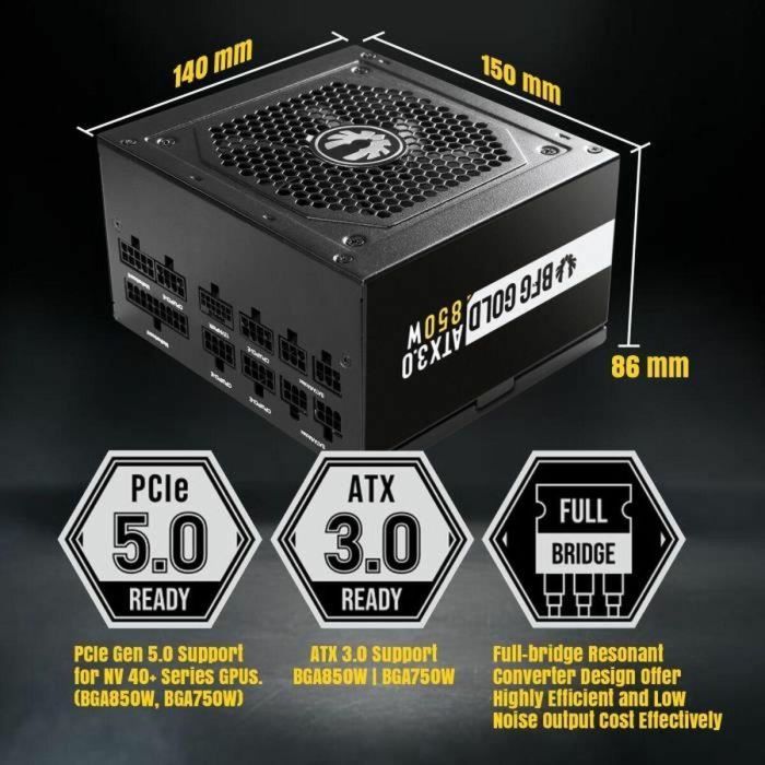 Bitfenix BIT4712883218712 Fuente de alimentación para PC BFG Gold 850W 80+ Gold ATX 3.0 2 Bitfenix BIT4712883218712 Fuente de alimentación para PC BFG Gold 850W 80+ Gold ATX 3.0 2
