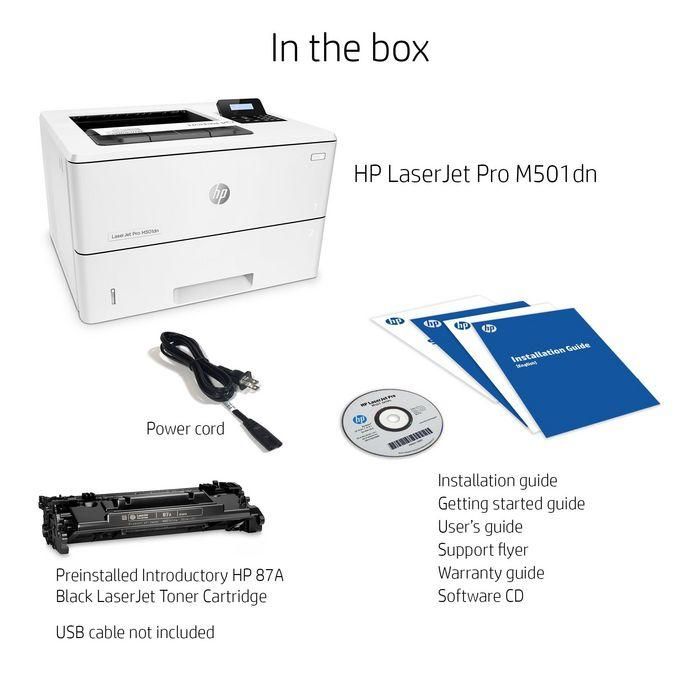 HP LaserJet Pro M501dn Impresora Láser A4 Dúplex Red Wifi 9