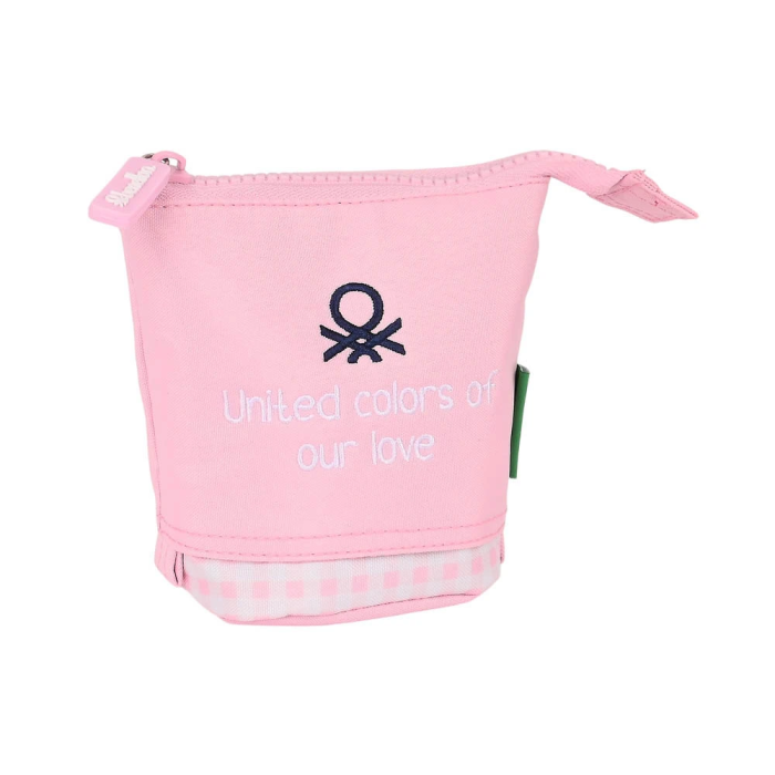 Estuche Cubilete Benetton Vichy Rosa (8 x 19 x 6 cm) 2