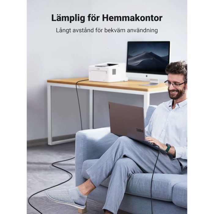 Cable USB 2.0 A a USB B Ugreen 10351 Negro 3 m 6 Cable USB 2.0 A a USB B Ugreen 10351 Negro 3 m 6