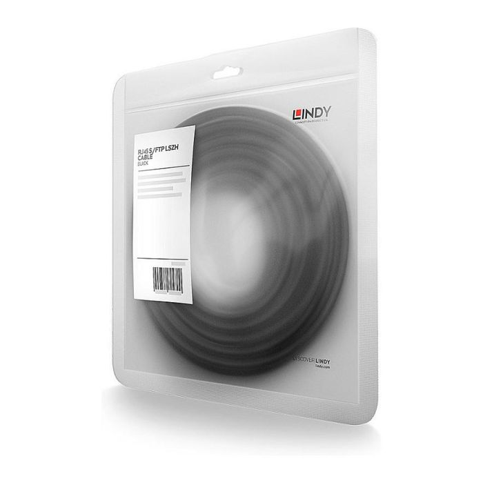 LINDY 47308 Cable de Red Patch Cat7 S/FTP (S-STP) LSZH Negro 1.5 m (Cat6A/10 Gbps/600 MHz) - RJ-45 a RJ-45 Macho