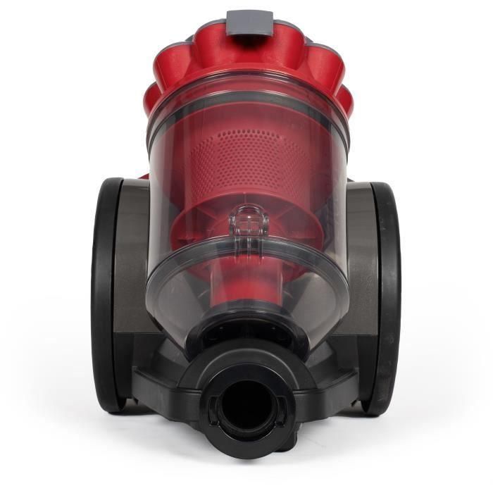 Aspiradora multiciclónica sin bolsa - LIVOO - DOH136R - 700 W - 16 kPa - 78 dB - 3 L - Filtro lavable - Rojo/Gris 1