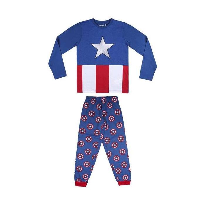 Pijama largo single jersey avengers capitan america talla 10 años Pijama largo single jersey avengers capitan america talla 10 años
