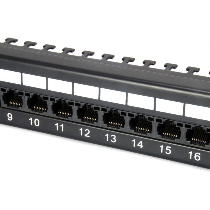 Equip Patchpanel 24x Cat6 19" UTP 1HE Keystone Montage sw 3