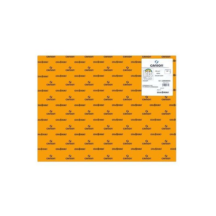 Cartulina Fluor 50X65 Cm Iris 250G Naranja Paquete De 25