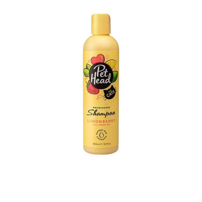 Pet Head Felin' Good Shampoo para Gatos 300ml - Con limón y fresa para un pelaje suave y sedoso