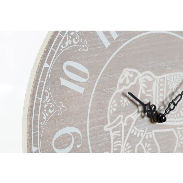 DKD Home Decor Reloj de Pared Estilo Indio Elefante Decapado MDF Blanco 30x30x3 cm Pack 4 Unidades 1 DKD Home Decor Reloj de Pared Estilo Indio Elefante Decapado MDF Blanco 30x30x3 cm Pack 4 Unidades 1
