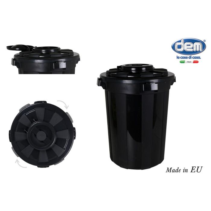 Dem Cubo de Basura Hop 70 litros con Tapa y Anclaje, 50 cm de diámetro x 62 cm de alto (3 Unidades) Dem Cubo de Basura Hop 70 litros con Tapa y Anclaje, 50 cm de diámetro x 62 cm de alto (3 Unidades)
