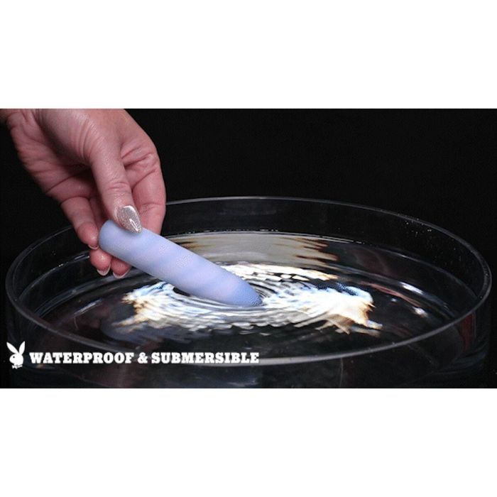 Vibrador Evolved Playboy Azul Blanco 10 Vibrador Evolved Playboy Azul Blanco 10