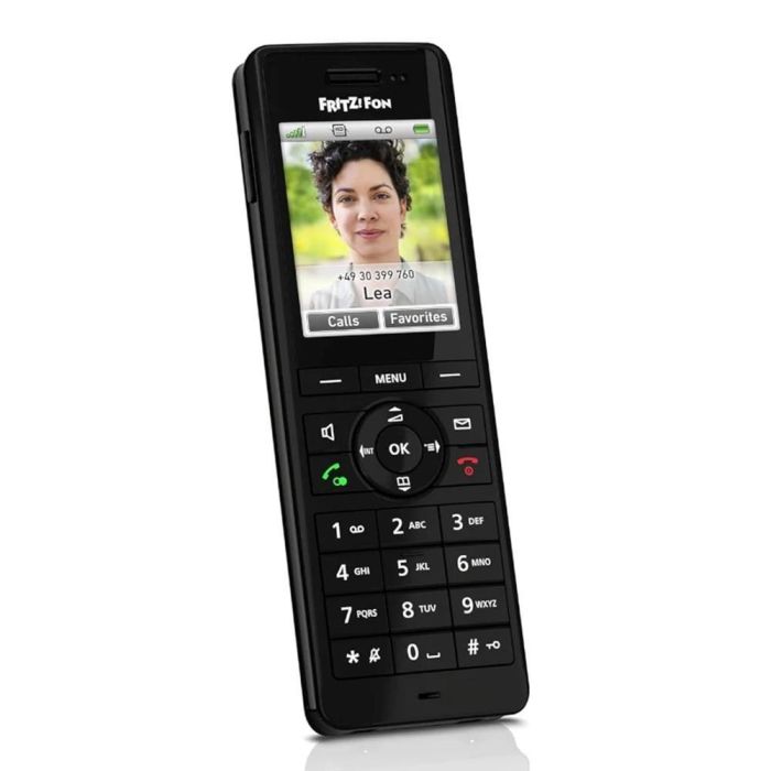 Fritz! Fon X6 Teléfono Inalámbrico DECT Negro, Pantalla Color 2.4", Alta Definición de Audio, Modelo 20003009 2