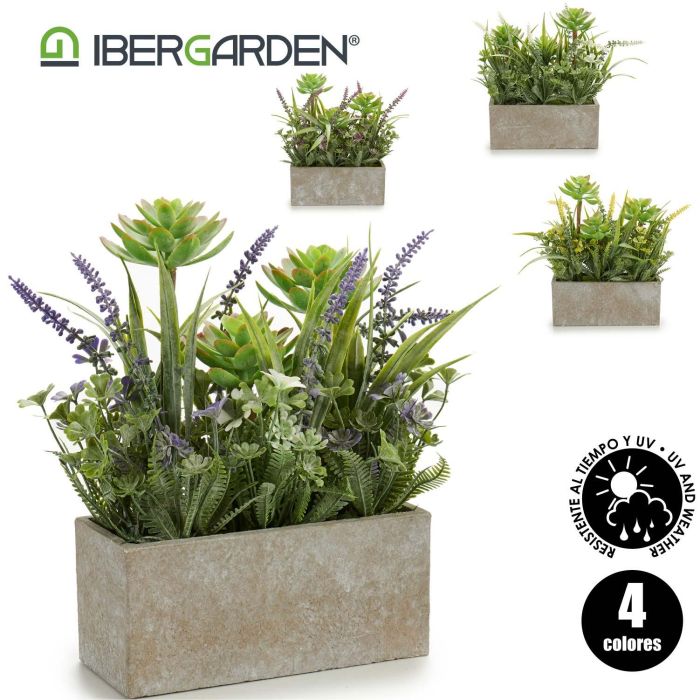 Jardin Artif Flor Maceta Rectan Cemem Surtidos Ibergarden 17X23CM (8 Unidades) 3 Jardin Artif Flor Maceta Rectan Cemem Surtidos Ibergarden 17X23CM (8 Unidades) 3