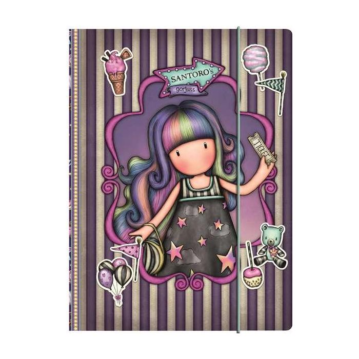 Libreta folio tapas duras con elastico gorjuss™ fairground "up and away" 24,8x9x33,4cm 1