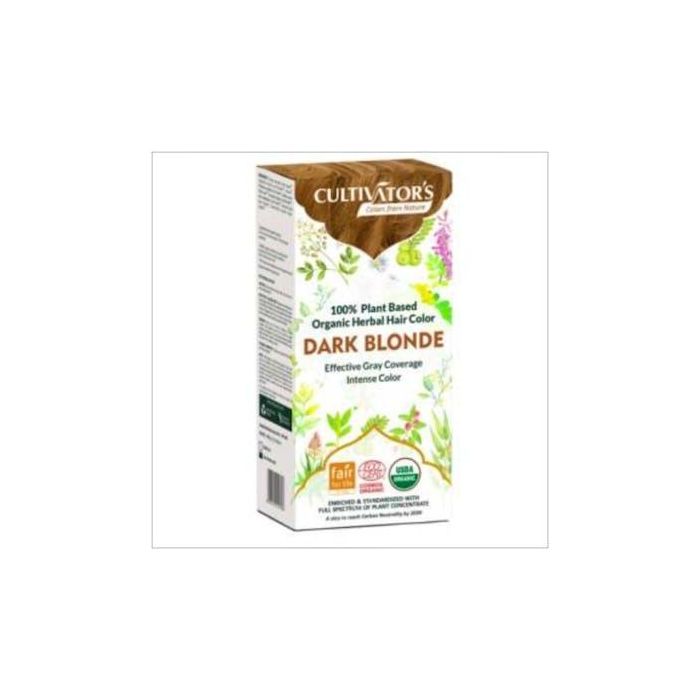 CULTIVATORS Tinte Orgánico Rubio Oscuro 100g Ecocert para el Cabello 100% Cobertura Canas